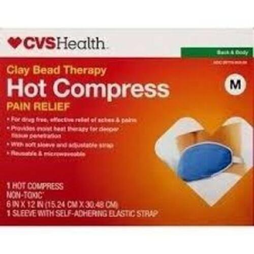DESCRIPTION: (3) CLAY BEAD THERAPY HOT COMPRESS BRAND/MODEL: CVS HEALTH SIZE: 6X12 RETAIL$: $21.99 EA QTY: 3