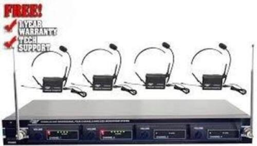 DESCRIPTION: (1) WIRELESS MICROPHONE SYSTEM BRAND/MODEL: PYLE #PDWM4400 RETAIL$: $329.99 EA QTY: 1