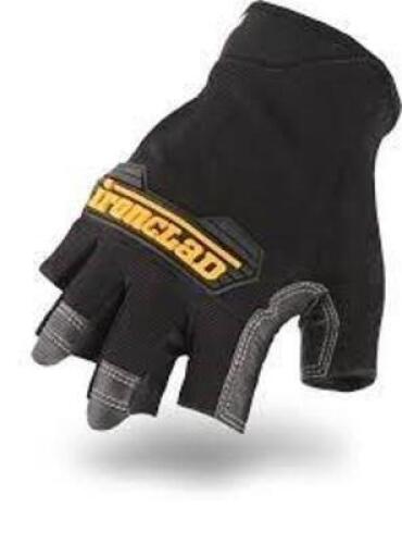 DESCRIPTION: (6) PAIRS OF FINGERLESS WORK GLOVES BRAND/MODEL: IRONCLAD #MFG2-05-XL INFORMATION: BLACK SIZE: XL RETAIL$: $20.00 EA QTY: 6