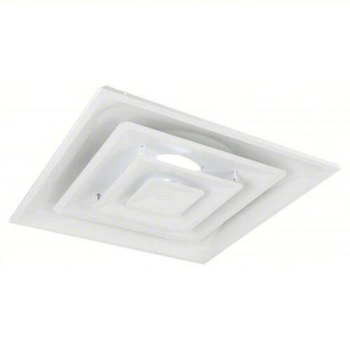DESCRIPTION: (2) CEILING DIFFUSER BRAND/MODEL: PART NUMBER #4MJV3 INFORMATION: WHITE SIZE: 8IN DUCT SIZE SQUARE 4.5 IN DEPTH RETAIL$: $55.72 EA QTY: 2
