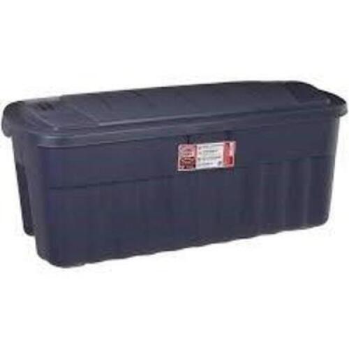 DESCRIPTION: (1) STORAGE TOTEBRAND/MODEL: RUBBERMAID ROUGHNECKSIZE: 50 GALLON, 43" X 21 1/4" X 17 7/8"RETAIL$: $50.00 EAQTY: 1