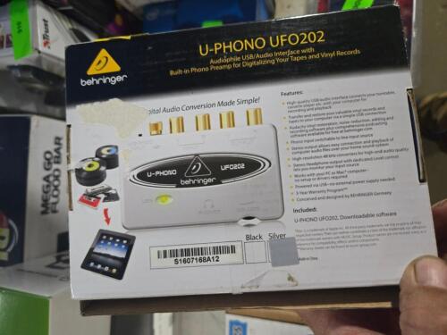 DESCRIPTION: (1) USB/AUDIO INTERFACE BRAND/MODEL: BEHRINGER UFO202 RETAIL$: $21.90 QTY: 1