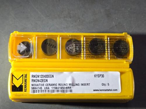 DESCRIPTION: (20) CERAMIC TURNING INSERTS BRAND/MODEL: KENNAMETAL RNGN 120400EGN RETAIL$: $480.20 QTY: 20