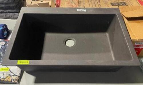 33" DARK GREY SINGLE WELL KITCHEN SINK