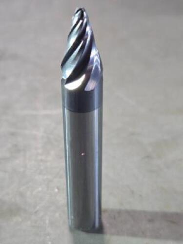 DESCRIPTION: (2) SOLID CARBIDE TAPER FORM BARREL CUTTER END MILLS BRAND/MODEL: ACCUPRO 03314895 SIZE: 0375" SMALL END DIA 2-1/2" RETAIL$: $330.24 QTY: