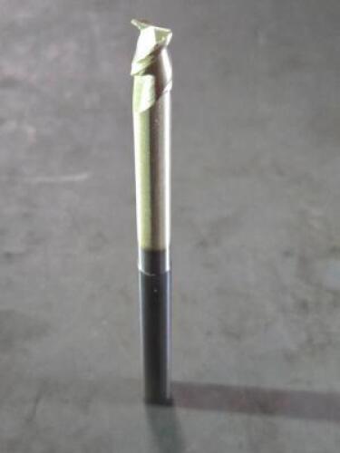 DESCRIPTION: (2) CARBIDE CORNER RADIUS END MILLA BRAND/MODEL: ACCUPRO 48338792 SIZE: 1/4" DIA 3/8" LOC O.O150" RAD RETAIL$: $137.56 QTY: 2