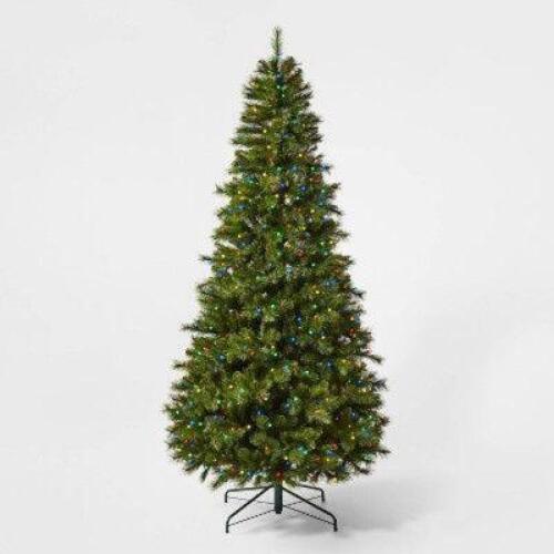 9FT PRE-LIT FULL DOUGLAS FIR ARTIFICIAL TREE G15 GLOBE AUTO CONNECT LED MULTICOLOR LIGHTS