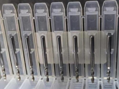 DESCRIPTION: (20) SOLID CARBIDE MICRO DRILL BITS BRAND/MODEL: ACCUPRO 61613519 SIZE: 2.32mm DIA RETAIL$: $367.80 QTY: 20