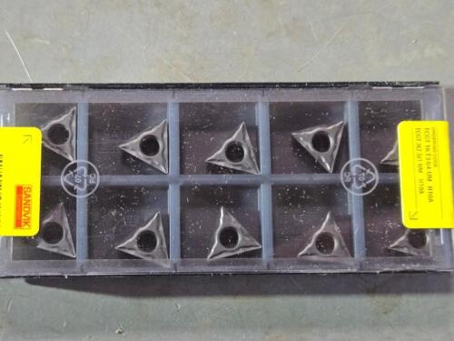 DESCRIPTION: (20) CARBIDE TURNING INSERTS BRAND/MODEL: SANDVIK COROMANT TCGT32.51-UM H10A RETAIL$: $546.00 QTY: 20