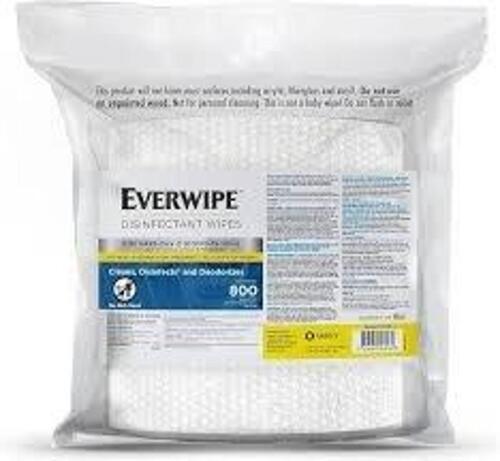 DESCRIPTION: (1) CASE OF (4) ROLLS OF DISINFECTANT WIPES BRAND/MODEL: EVERWIPE #10100 SIZE: 8X6 RETAIL$: $124.30 EA QTY: 1