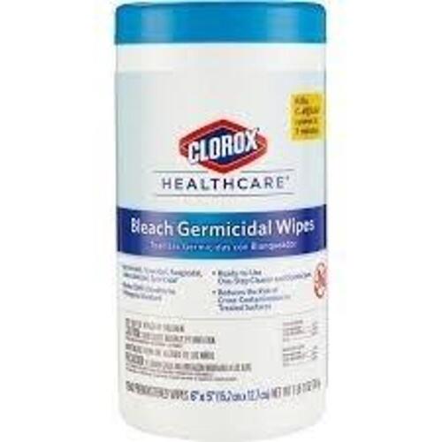 DESCRIPTION: (6) BLEACH GERMICIDAL WIPES BRAND/MODEL: CLOROX RETAIL$: $10.00 EA QTY: 6