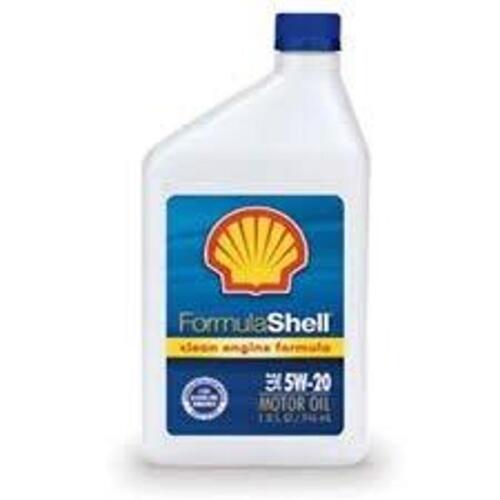 DESCRIPTION: (6) ENGINE OIL BRAND/MODEL: FORMULA SHELL SIZE: 5W-20 1 QT RETAIL$: $8.00 EA QTY: 6