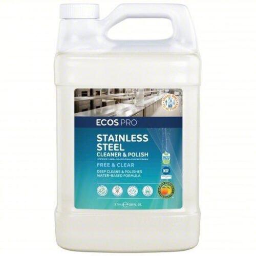 DESCRIPTION: (1) STAINLESS STEEL CLEANER AND POLISH BRAND/MODEL: ECOS PRO SIZE: 1 GALLON RETAIL$: $45.00 EA QTY: 1