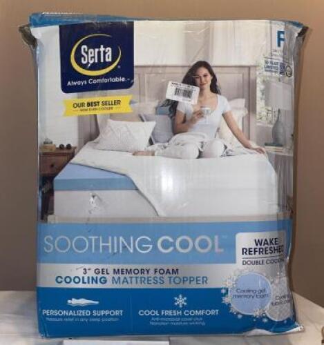 3" SOOTHING COOL GEL MEMORY FOAM MATTRESS TOPPER FULL
