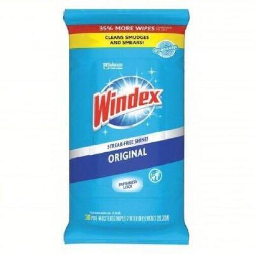 DESCRIPTION: (2) CASES OF (12) GLASS CLEANER WIPES BRAND/MODEL: WINDEX #56GW49 RETAIL$: $132.85 EA QTY: 2