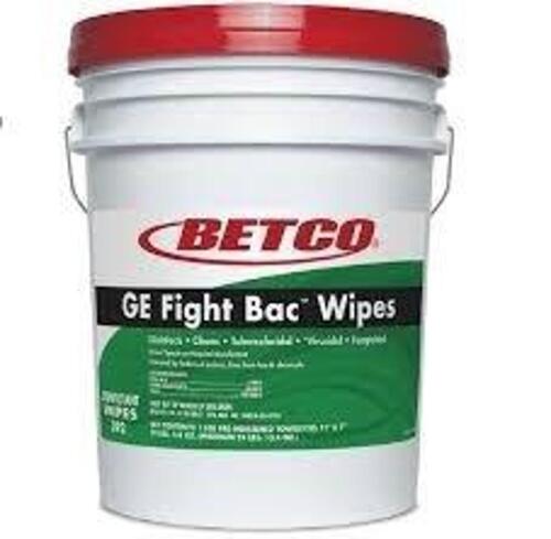 DESCRIPTION: (1) GE FIGHT BAC WIPES BRAND/MODEL: BETCO SIZE: 5 GALLON RETAIL$: $177.99 EA QTY: 1