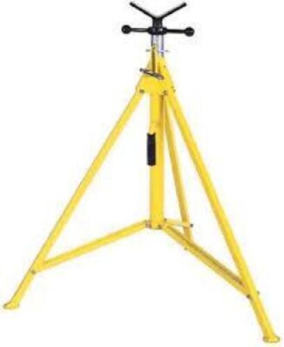 DESCRIPTION: (1) HI BOY JACK WITH VEE HEAD BRAND/MODEL: SUMNER #783250 INFORMATION: YELLOW, V HEAD, 1000 MAX LOAD CAPACITY, FOLDING LEG SIZE: 24" PIPE