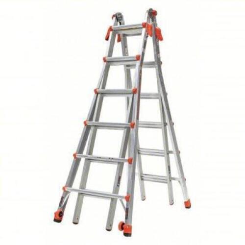 DESCRIPTION: (1) COMBINATION LADDER BRAND/MODEL: VELOCITY #48RT23 INFORMATION: ALUMINUM, 50 LB, 300 LB CAPACITY, 5 CONFIGURATIONS, M26 SIZE: 22.9' RET