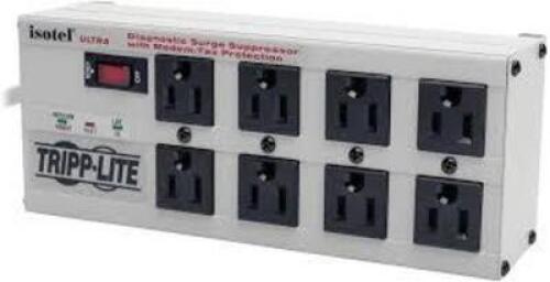 DESCRIPTION: (1) PREMIUM SURGE PROTECTOR OUTLET STRIP BRAND/MODEL: ISOTEL #ISOTEL8ULTRA INFORMATION: 15 A, 120V RETAIL$: $133.84 EA QTY: 1