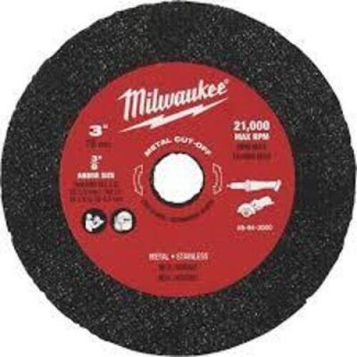 DESCRIPTION: (10) CUT OFF WHEEL BRAND/MODEL: MILWAUKEE #49-94-1480 INFORMATION: TYPE 3 SIZE: 14" X 1/8" X 20MM RETAIL$: $14.42 EA QTY: 10