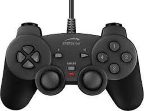 DESCRIPTION: (1) STRIKE GAMEPAD, USB CONNECT BRAND/MODEL: SPEEDLINK INFORMATION: BLACK, 2 ANALOG STICKS RETAIL$: $19.99 EA QTY: 1