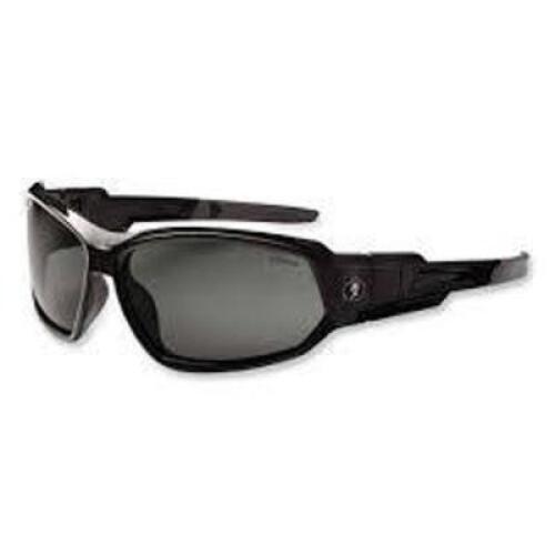 DESCRIPTION: (12) PAIRS OF EYE PROTECTION BRAND/MODEL: ERGODYNE #56031 INFORMATION: SMOKE BLACK FRAME, POLARIZED RETAIL$: $63.00 EA QTY: 12