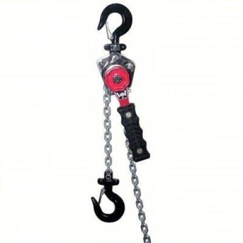 DESCRIPTION: (1) LEVER CHAIN HOIST BRAND/MODEL: DAYTON #5YGF5 INFORMATION: HOOK MOUNTED - NO TROLLEY, 550 LB LIFTING CAPACITY, 5 FT LIFT LG, 0.25 TON