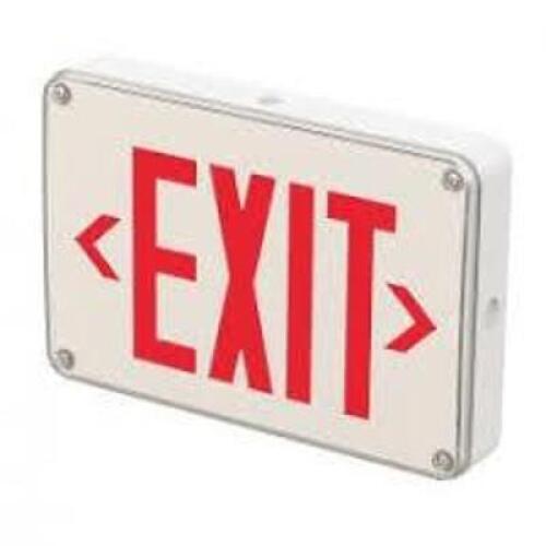 DESCRIPTION: (3) THERMOPLASTIC EXIT SIGN BRAND/MODEL: ALL-PRO #APX INFORMATION: WHITE, THERMOPLASTIC RETAIL$: $50.00 EA QTY: 3