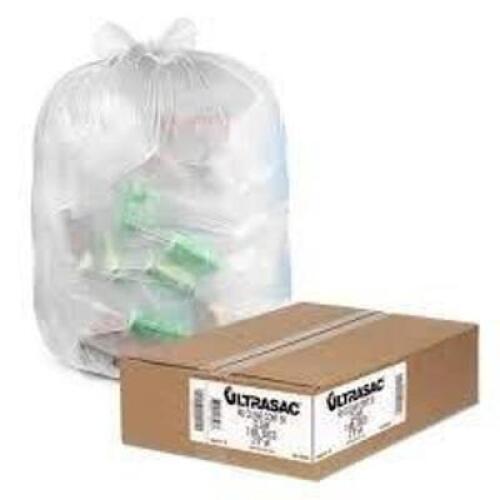 DESCRIPTION: (1) BOX OF (50) TRASH BAGS BRAND/MODEL: RXS9011X0 INFORMATION: CLEAR SIZE: 48X52 RETAIL$: $48.00 ea QTY: 1