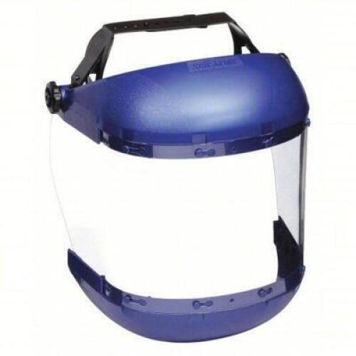 DESCRIPTION: (2) FACE SHIELD BRAND/MODEL: STELLSTORM #23X909 SIZE: Ratchet Face Shield Assembly: Uncoated, Clear Visor, Acetate, Ratchet, Blue, 6 in V