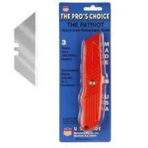 DESCRIPTION: (10) HEAVY DUTY RETRACTABLE KNIFE BRAND/MODEL: THE PATRIOT #117-61 INFORMATION: RED RETAIL$: $5.99 EA QTY: 10