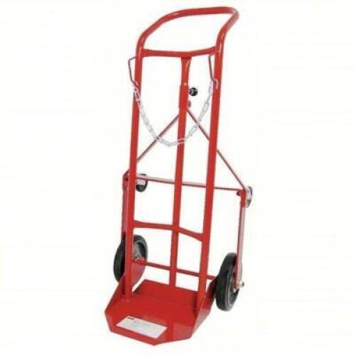 DESCRIPTION: (1) GAS CYLINDER TRUCK DOLLY BRAND/MODEL: DAYTON #34d673 SIZE: Tilt-Back Cylinder Hand Truck: 1 Cylinder Capacity, 250 lb Load Capacity,