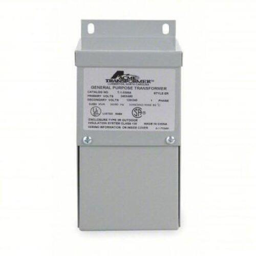 DESCRIPTION: (1) DRY TYPE DISTRIBUTION TRANSFORMER BRAND/MODEL: ACME ELECTRIC #4WUD5 SIZE: 120V AC/208V AC/240V AC/277V AC, Wall, Copper RETAIL$: $640