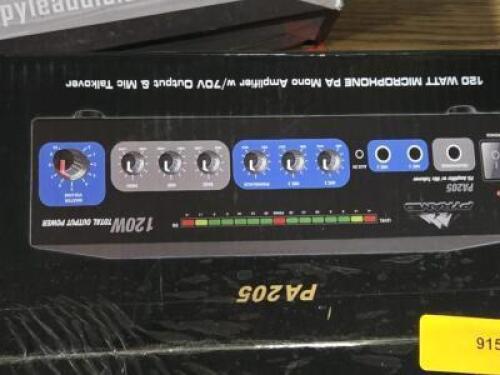 DESCRIPTION: (1) 40 WATT MONO SOUND AND RECORDING AMP BRAND/MODEL: PYLE PA205 RETAIL$: $226.99 QTY: 1