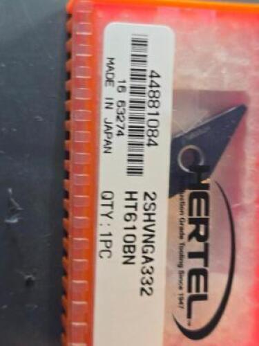DESCRIPTION: (6) PCBN TURNING INSERTS BRAND/MODEL: HERTEL 2SHVNGA332 RETAIL$: $685.00 QTY: 6
