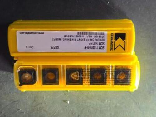 DESCRIPTION: (20) CARBIDE TURNING INSERTS BRAND/MODEL: KENNAMETAL SCMT431FP RETAIL$: $702.30 QTY: 20