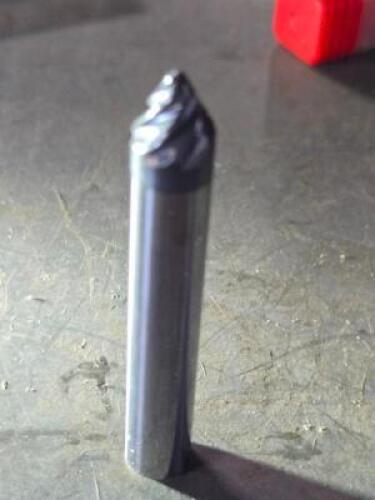 DESCRIPTION: (2) SOLID CARBIDE 30 DEG TAPER FORM BARREL CUTTER END MILL BRAND/MODEL: ACCUPRO 03312873 SIZE: 0.3750" SMALL END DIA RETAIL$: $330.24 QTY