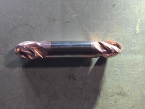 DESCRIPTION: (2) SOLID CARBIDE DE BALL END MILL BRAND/MODEL: ACCUPRO 07763154 SIZE: 1/2" DIA 5/8" LOC RETAIL$: $258.40 QTY: 2