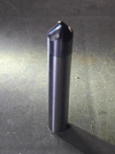 DESCRIPTION: (2) SOLID CARBIDE 45 DEG TAPER FORM BARREL CUTTERER END MILL BRAND/MODEL: ACCUPRO 03316262 SIZE: 1/2" SM END DIA RETAIL$: $410.44 QTY: 2