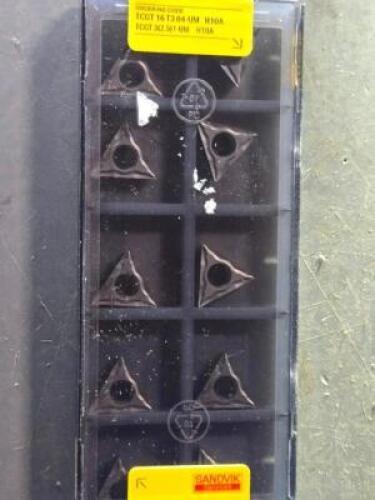 DESCRIPTION: (10) CARBIDE TURNING INSERTS BRAND/MODEL: SANDVIK COROMANT TCGT 3(2.5)1 RETAIL$: $145.00 QTY: 10