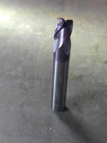 DESCRIPTION: (2) SOLID CARBIDE LENS FORM BARREL CUTTER END MILLS BRAND/MODEL: ACCUPRO 03311016 SIZE: 0.375" SM END DIA 7/16" LOC 3/8" SD RETAIL$: $189
