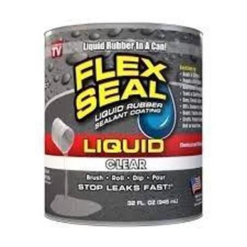 DESCRIPTION: (1) LIQUID RUBBER BRAND/MODEL: FLEX SEAL INFORMATION: CLEAR SIZE: 128 FL OZ RETAIL$: $109.00 EA QTY: 1