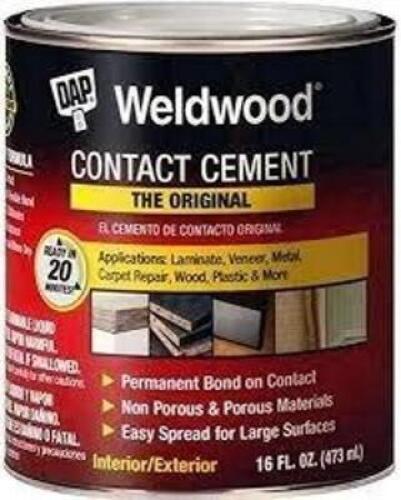 DESCRIPTION: (1) CONTACT CEMENT BRAND/MODEL: WELDWOOD SIZE: 32 FL OZ RETAIL$: $22.48 QTY: 1