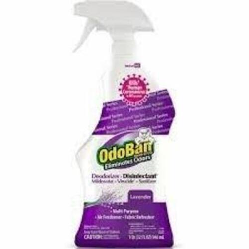 DESCRIPTION: (4) DEODORIZER BRAND/MODEL: ODOBAN INFORMATION: LAVENDER SIZE: 1QT RETAIL$: $5.69 EA QTY: 4