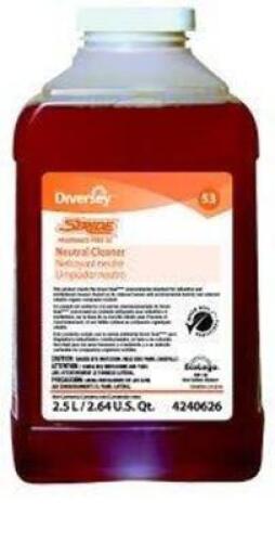 DESCRIPTION: (2) NEUTRAL CLEANER BRAND/MODEL: DIVERSEY STRIDE INFORMATION: CITRUS SIZE: 2.5 L RETAIL$: $132.40 TOTAL QTY: 2