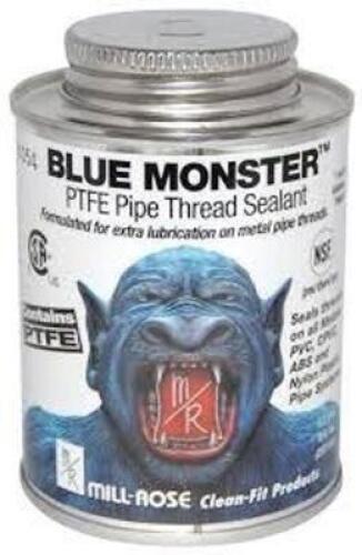 DESCRIPTION: (3) PIPE THREAD SEALANT BRAND/MODEL: BLUE MONSTER #800K13 INFORMATION: WHITE, BRUSH TOP CAN, LOW VOC SIZE: 16 OZ RETAIL$: $35.87 EA QTY: