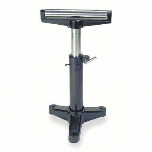 DESCRIPTION: (1) MATERIAL SUPPORT STAND BRAND/MODEL: DAYTON #6A819 INFORMATION: 14 IN ROLLER WD, 16 1/4 IN OVERALL WD, 23 IN MIN. HT, 37 IN MAX. HT RE