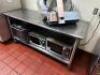 DESCRIPTION 72" X 30" ALL STAINLESS TABLE W/ CASTERS. ADDITIONAL INFORMATION CONTENTS ARE NOT INCLUDED SIZE 72" X 30" LOCATION KITCHEN QTY 1 - 2