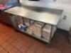 DESCRIPTION 72" X 30" ALL STAINLESS TABLE W/ CASTERS. ADDITIONAL INFORMATION CONTENTS ARE NOT INCLUDED SIZE 72" X 30" LOCATION COUNTER QTY 1