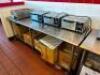 DESCRIPTION 96" X 30" ALL STAINLESS TABLE W/ CASTERS. ADDITIONAL INFORMATION CONTENTS ARE NOT INCLUDED SIZE 96" X 30" LOCATION COUNTER QTY 1 - 2